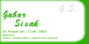 gabor sisak business card